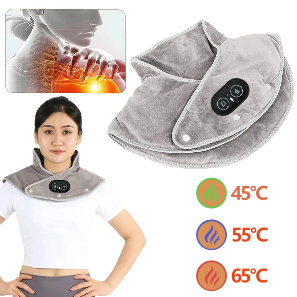 Revolutionary Electric Heating Neck and Shoulder Pad - Three Adjustable Heat Settings for Ultimate Relaxation and Pain Relief