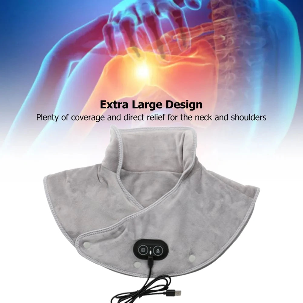 Revolutionary Electric Heating Neck and Shoulder Pad - Three Adjustable Heat Settings for Ultimate Relaxation and Pain Relief